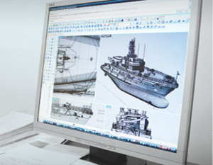 3D-модель дизель-электрического ледокола проекта 21900М в САПР AVEVA Marine